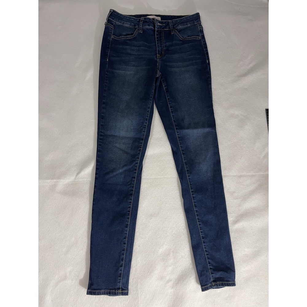 SO Womens Ultimate Low Rise‎ Jeans Straight Leg Dark Wash Blue Denim Size 7